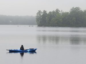 Canoeing Kennebunk Pond with Mists, ME