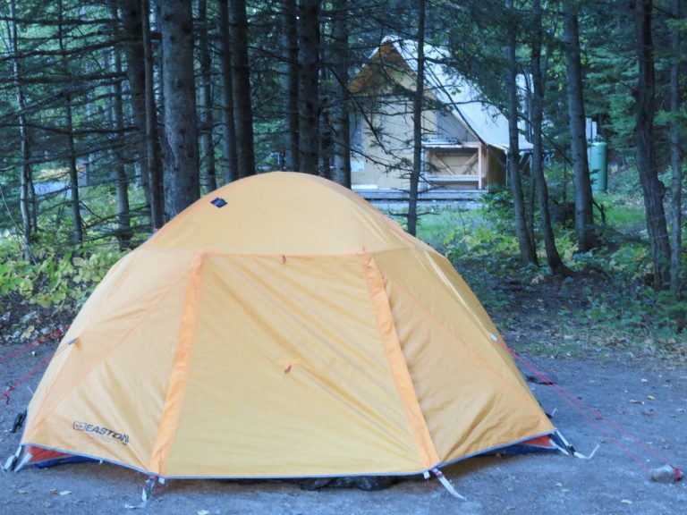 Tent perched at Parc National du Bic camping
