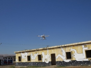 Drone over old Jordanian army base. Kalya Beach