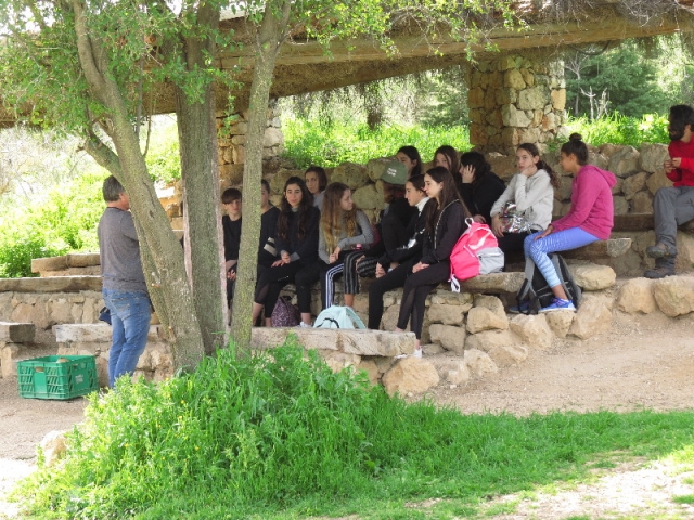 School kids on a visit to Neot Kedumim