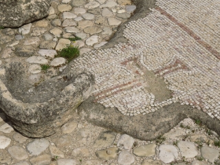 Byzantian church mosaic, Neot Kedumim, Israel