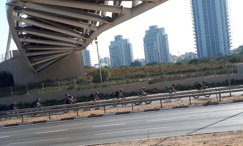 Cyclers doing Triathlon, Netanya