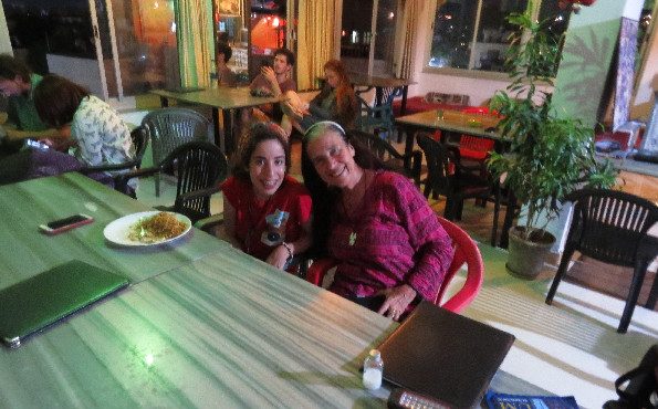 Me and Einat on Nukkkad Hotel rooftop, 