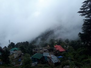 McLoedganj in clouds, Himachal Pradesh