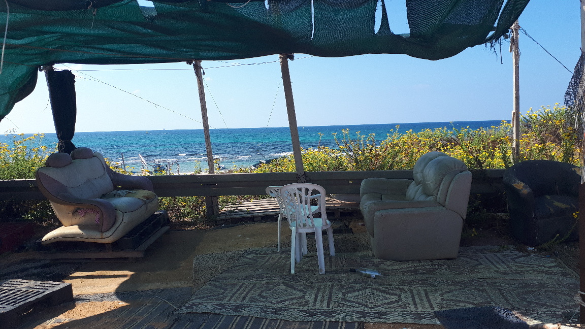 View over the sea from squtters colony, Hadera, Israel