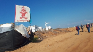 Almagor hiking group passing by squatters colony, Hadera Almagor hiking group passing by squatters colony, Hadera, Israel