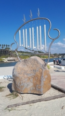 Musical Sculpture, "Beaches are Sometimes a Longing for the Sea", Hadera stream Musical Sculpture, "Beaches are Sometimes a Longing for the Sea", Hadera stream