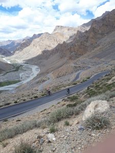 Cycling up to one of the highest passes, Ladakh