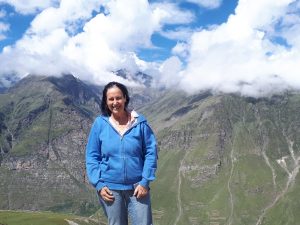 Myself posing agains snowy Himalayan peaks. Northern Himachal Pradesh Myself posing agains snowy Himalayan peaks. Northern Himachal Pradesh