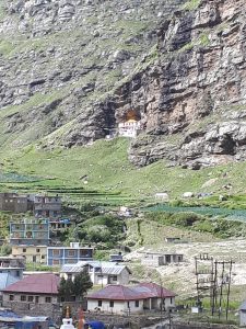 Buddhist village nestled among mountains on road from Manali to Leh, Himachal Pradesh Buddhist village nestled among mountains on road from Manali to Leh, Himachal Pradesh