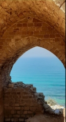 Crusader fortress. Apollonia National Park Crusader fortress. Apollonia National Park