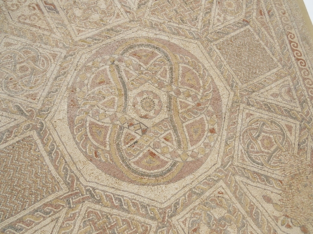 Floor from Deir Qal'a church, western Samaria. Good Samaritan Museum