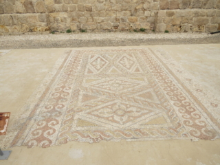 Floor from Deir Qal'a church. Good Samaritan Museum