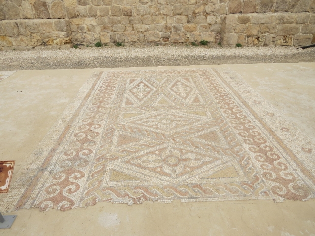 Floor from Deir Qal'a church. Good Samaritan Museum
