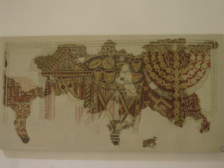 From el-Khirbe Samaritan synagogue, dated to the 4th. Good Samaritan Museum