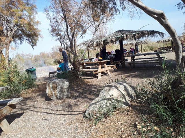 Arab family having a Mangal (BBQ) at Einot Tzukim Nature Reserve Arab family having a Mangal (BBQ) at Einot Tzukim Nature Reserve