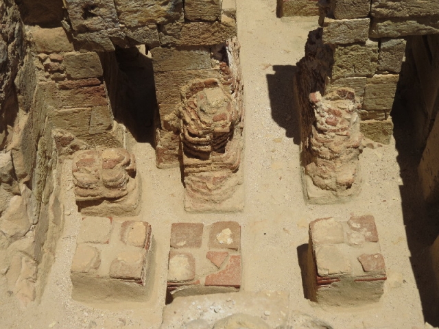 Red bricks furnace in Roman style bathouse. Mamshit National Park Red bricks furnace in Roman style bathouse. Mamshit National Park