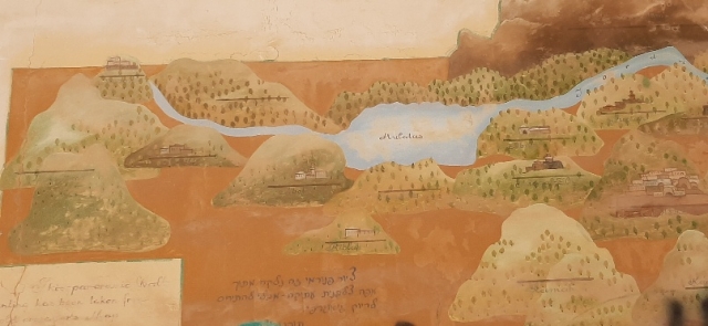 The old Crusader map copied on wall at Lido's abdnadoned British camp The old Crusader map copied on wall at Lido's abdnadoned British camp