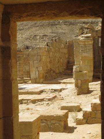 View of Wealthy Home through door. Mamshit National Park View of Wealthy Home through door. Mamshit National Park