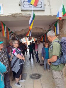 Our group enjoying the stroll in Yarka Druze village by Ali Fares's home