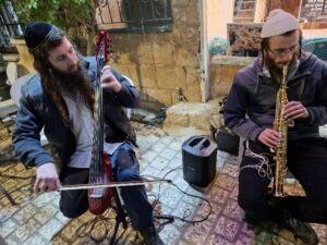 Playing a variety of instruments to celebrate Hanukah, a Galilean winter tradition
