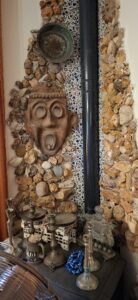 Decorated wood stove. Orly Schwartz, Atzmon, Misgav