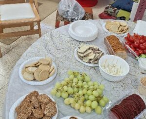 Refreshments ready for us at Atzmon's library
