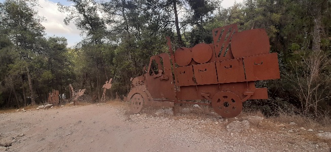 Burma Road. Serpentines. armored vehicle left over from 1948 caravans breaking through to besieged Jerusalem
