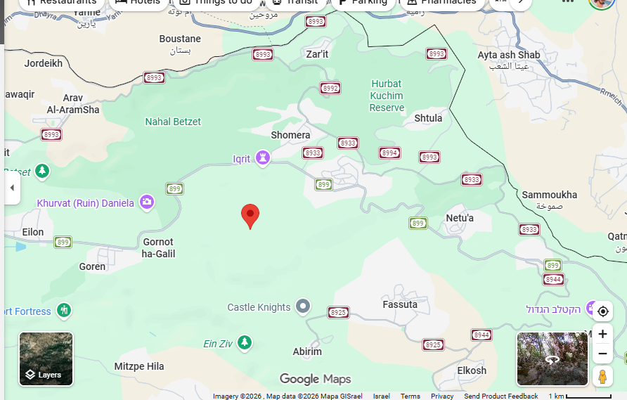 Hirbet Tzunam (Lost City) in area